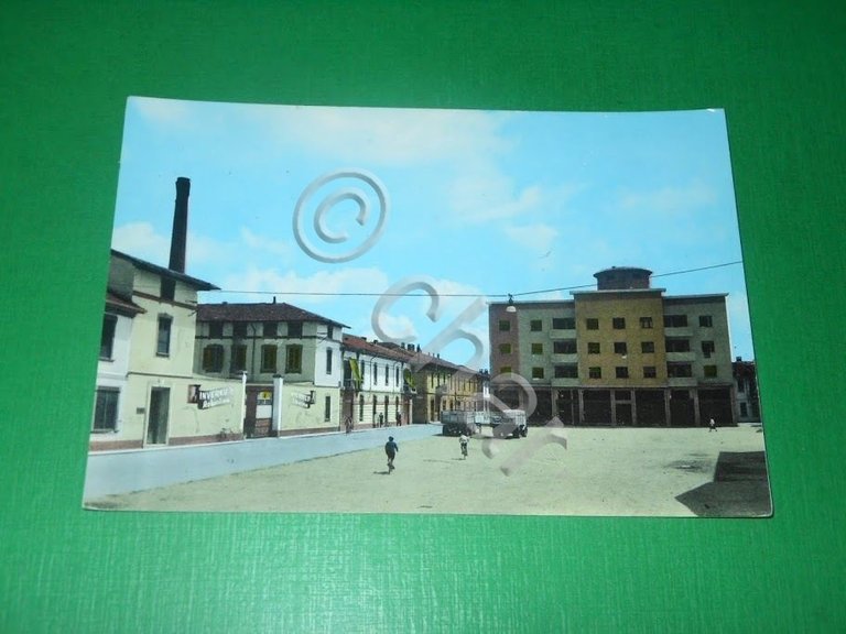Cartolina Melzo - Piazza Risorgimento 1960 ca.