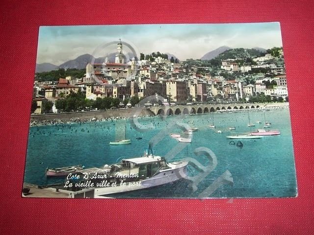 Cartolina Menton - La vieille ville et le port 1956 | Immagine Gallery 2