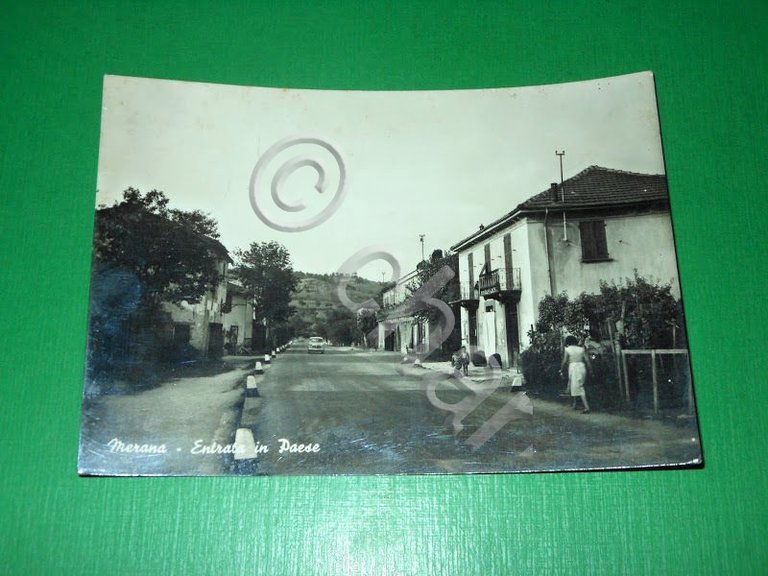 Cartolina Merana - Entrata in Paese 1959
