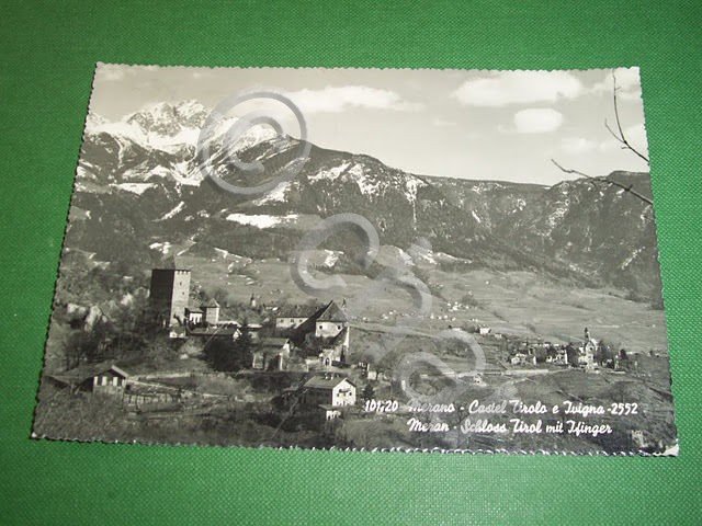 Cartolina Merano - Caste Tirolo e Ivigna 1958
