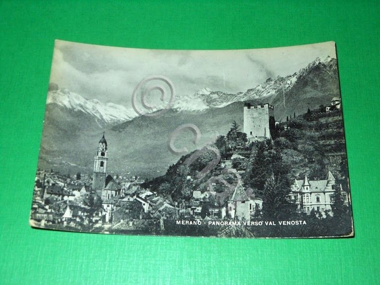 Cartolina Merano - Panorama verso Val Venosta 1951