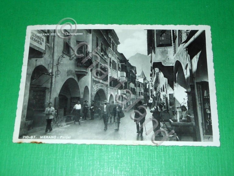 Cartolina Merano - Portici / Meran - Laubengasse 1940 ca.