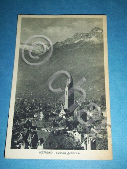 Cartolina Merano - Veduta generale 1946
