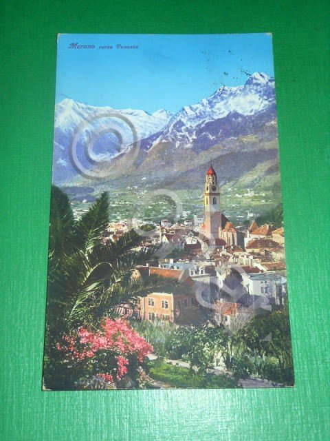 Cartolina Merano verso Venosta - Veduta 1930