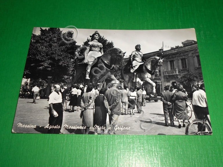 Cartolina Messina - Agosto Messinese - Mata e Grifone 1950 …