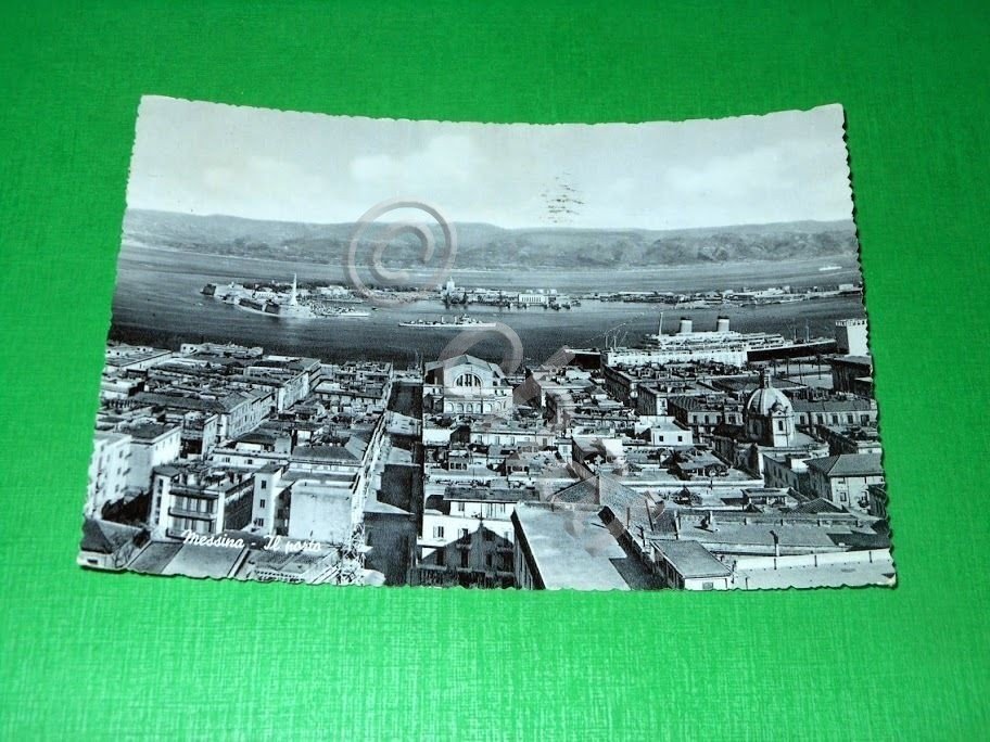 Cartolina Messina - Il porto 1956.