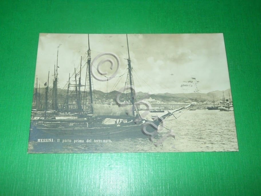 Cartolina Messina - Il porto prima del terremoto 1909 ca.