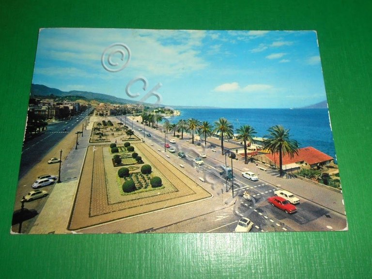 Cartolina Messina - Lungomare 1966