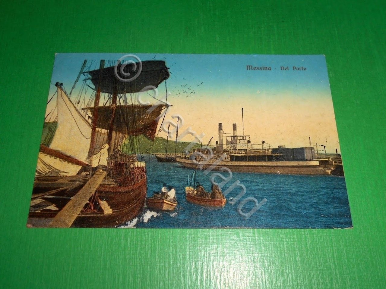 Cartolina Messina - Nel Porto 1921.