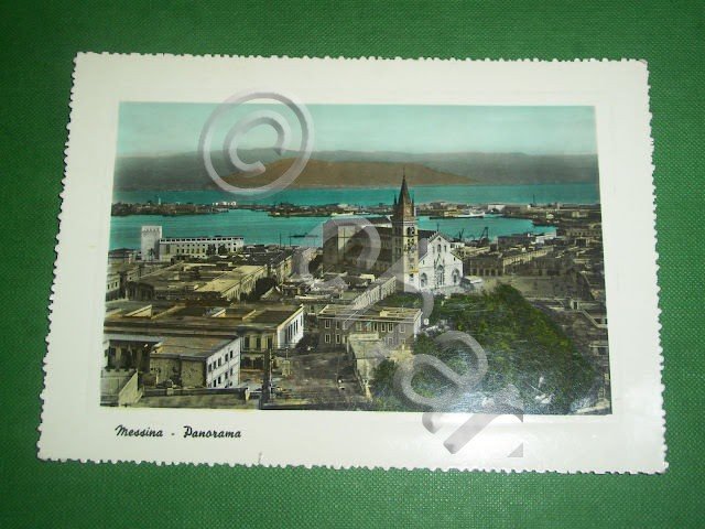Cartolina Messina - Panorama 1956