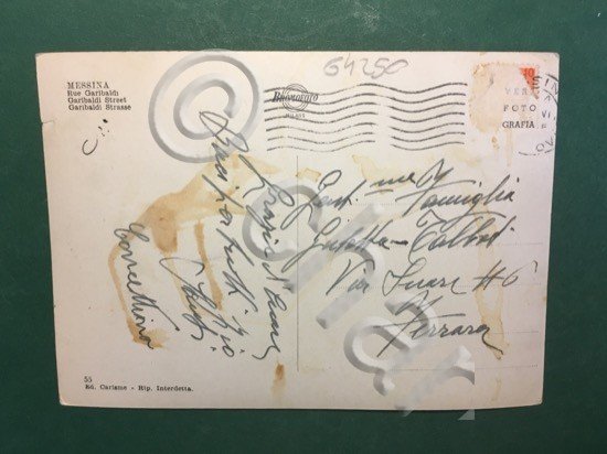 Cartolina Messina - Via Garibaldi - 1965