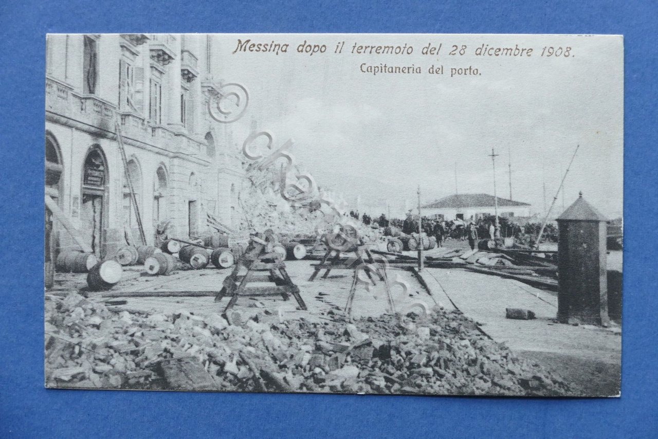 Cartolina Messina dopo il terremoto del 1908 - Capitaneria del …