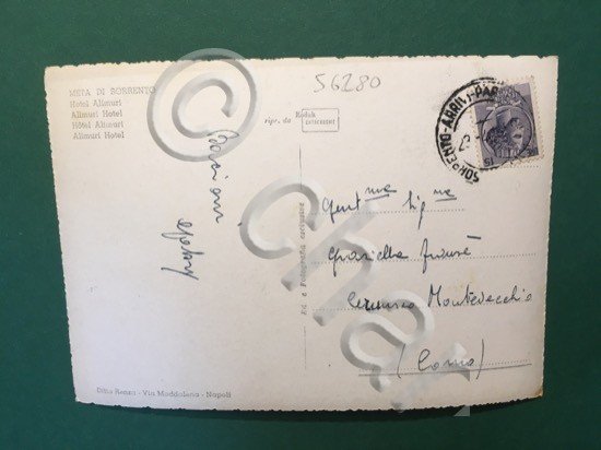 Cartolina Meta Di Sorrento - Hotel Alimuri - 1958