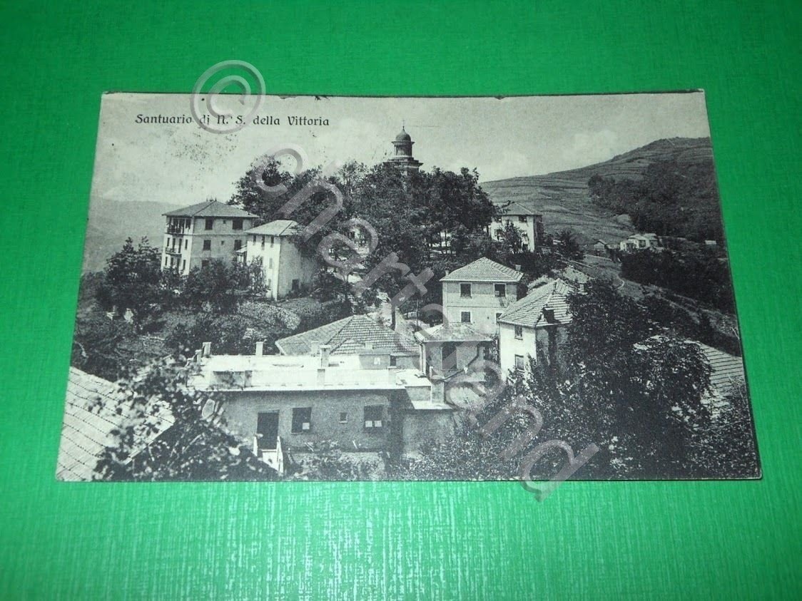 Cartolina Mignanego - Santuario di N. S. della Vittoria 1929.