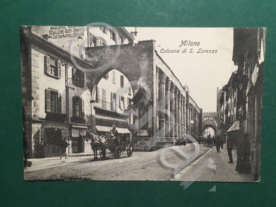 Cartolina Milano - Colonne Di S. Lorenzo - 1909