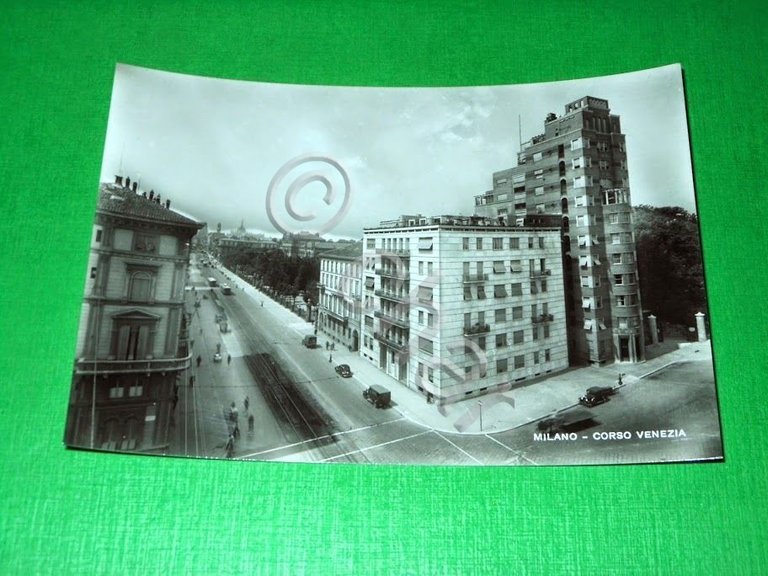 Cartolina Milano - Corso Venezia 1955 ca