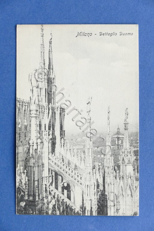 Cartolina Milano - Dettaglio Duomo - 1905 ca.