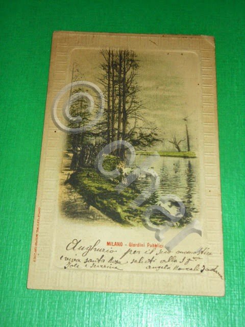 Cartolina Milano - Giardini Pubblici - 1905 ca.
