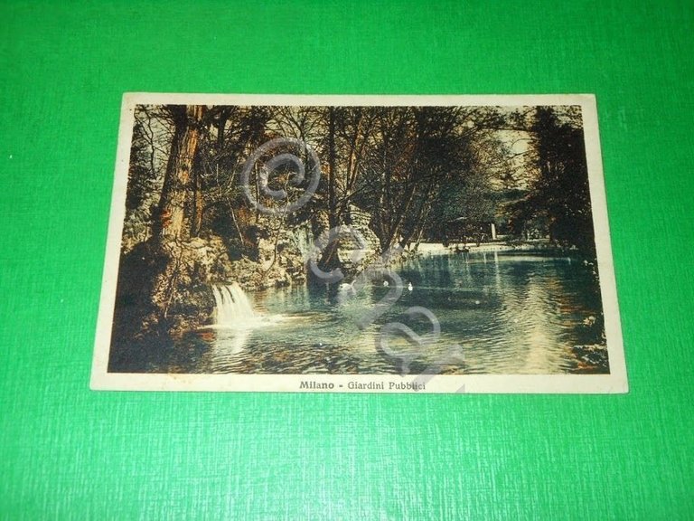 Cartolina Milano - Giardini Pubblici 1924.