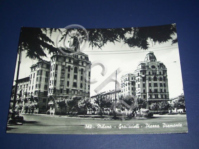 Cartolina Milano - Grattacieli - Piazza Piemonte 1958