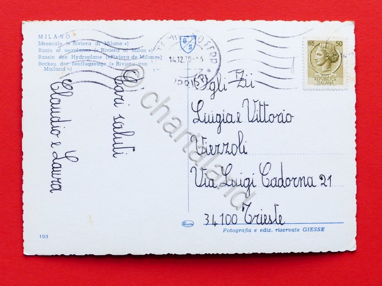 Cartolina Milano - Idroscalo - 1970