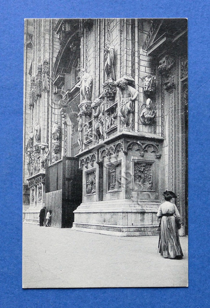 Cartolina Milano - Il Duomo - Un dettaglio della facciata …