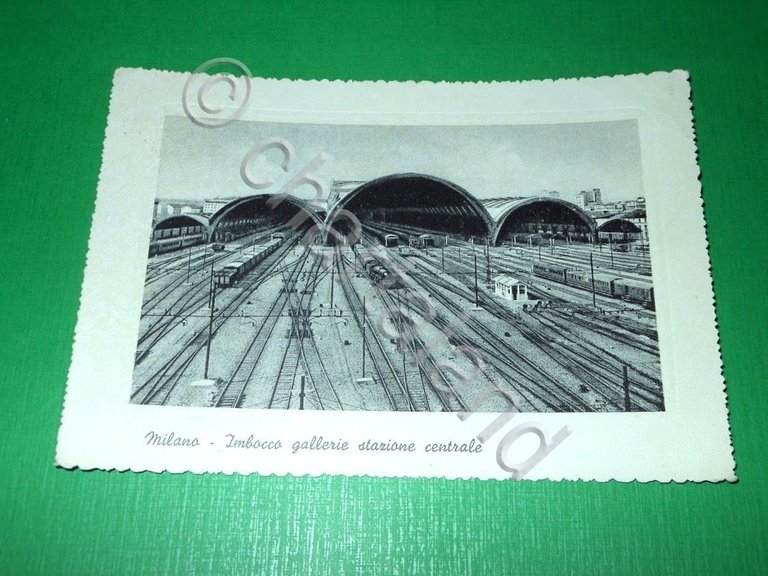 Cartolina Milano - Imbocco gallerie stazione centrale 1958