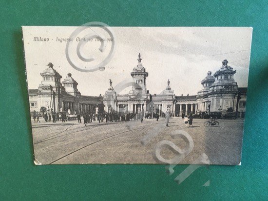 Cartolina Milano - Ingresso Cimitero Musocco - 1920 ca.