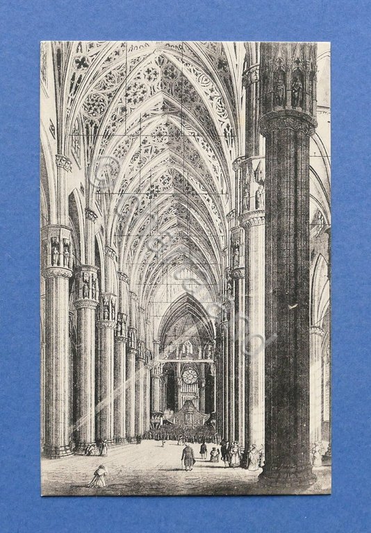 Cartolina Milano - Interno del Duomo - 1913