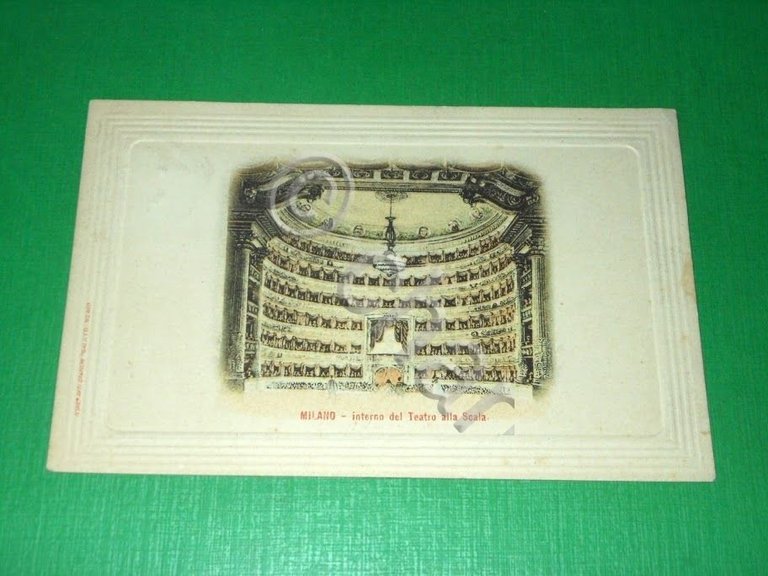 Cartolina Milano - Interno del Teatro alla Scala 1903