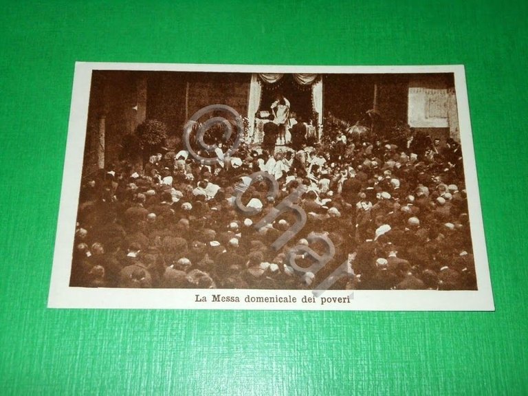 Cartolina Milano - La Messa Domenicale dei poveri 1930 ca