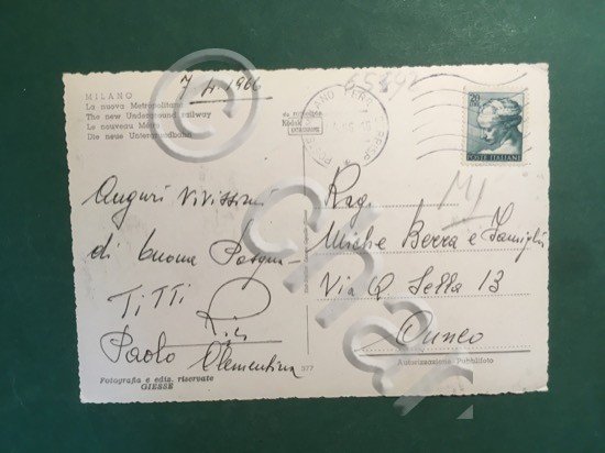 Cartolina Milano - La Nuova Metropolitana - 1966