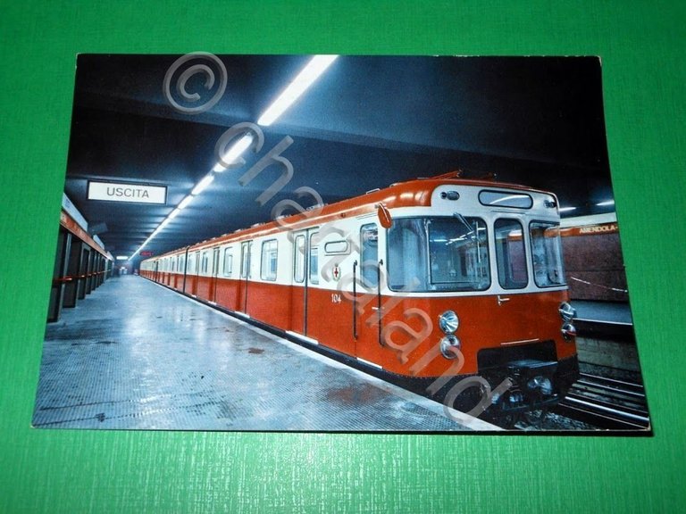 Cartolina Milano - Metropolitana 1965.