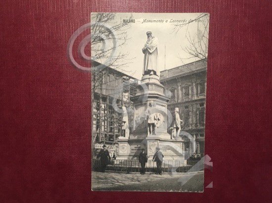 Cartolina Milano - Monumento a Leonardo Da Vinci - 1915