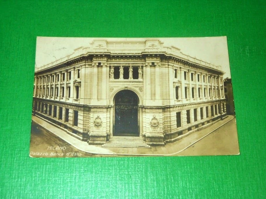 Cartolina Milano - Palazzo Banca d' Italia 1913.