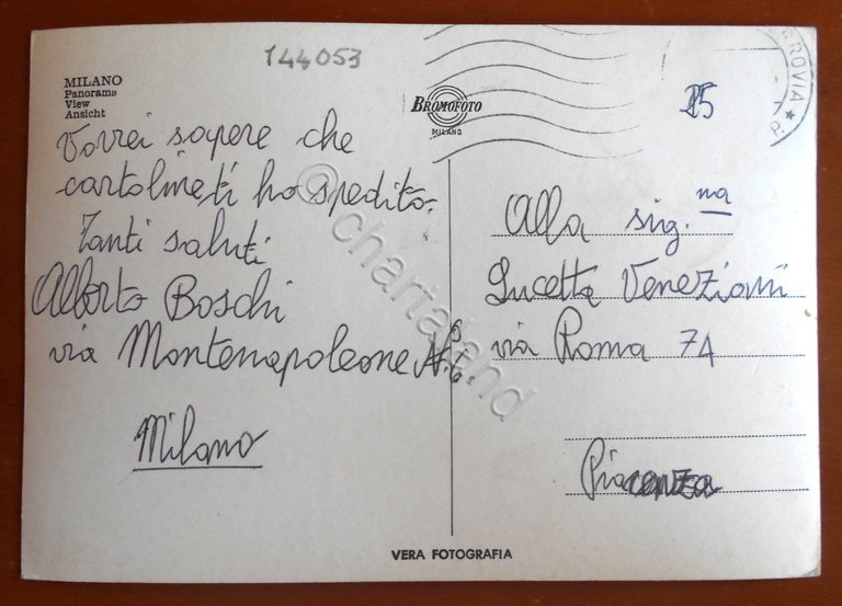 Cartolina Milano - Panorama - 1960 ca.