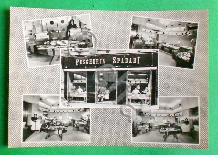 Cartolina Milano - Pescheria Spadari - Via Spadari - 1966.