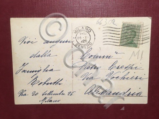 Cartolina Milano - Piazza Duomo - Portici Settentrionali - 1925