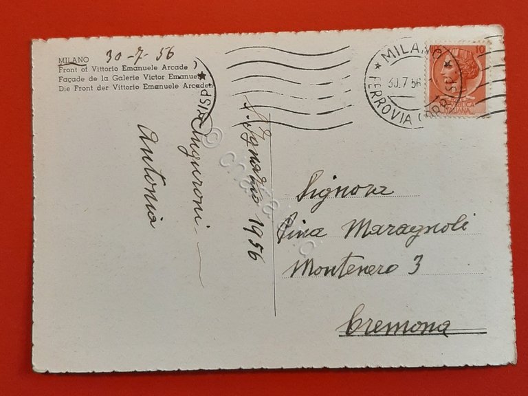 Cartolina Milano - Piazza Duomo e Arco della Galleria - …