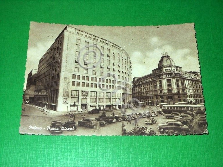 Cartolina Milano - Piazza Missori 1953.