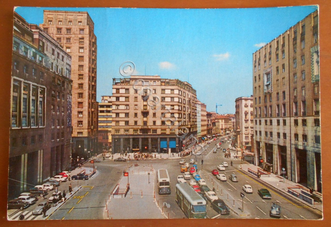 Cartolina Milano - Piazza S. Babila - 1960 ca.