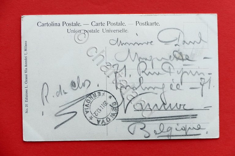 Cartolina Milano - Piazza Scala - 1910