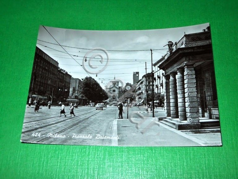 Cartolina Milano - Piazzale Baiamonti 1950 ca.