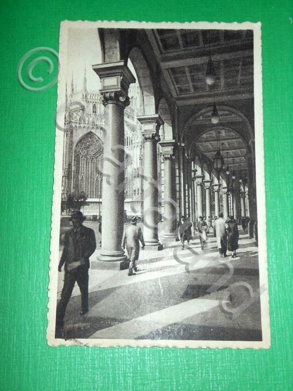 Cartolina Milano - Portici Settentrionali 1935 ca