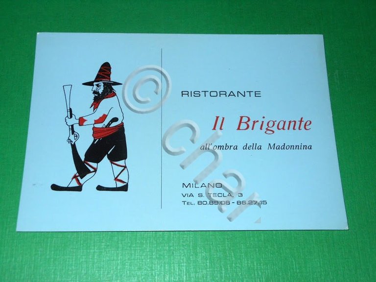 Cartolina Milano - Ristorante Il Brigante all'ombra della Madonnina 1980 …