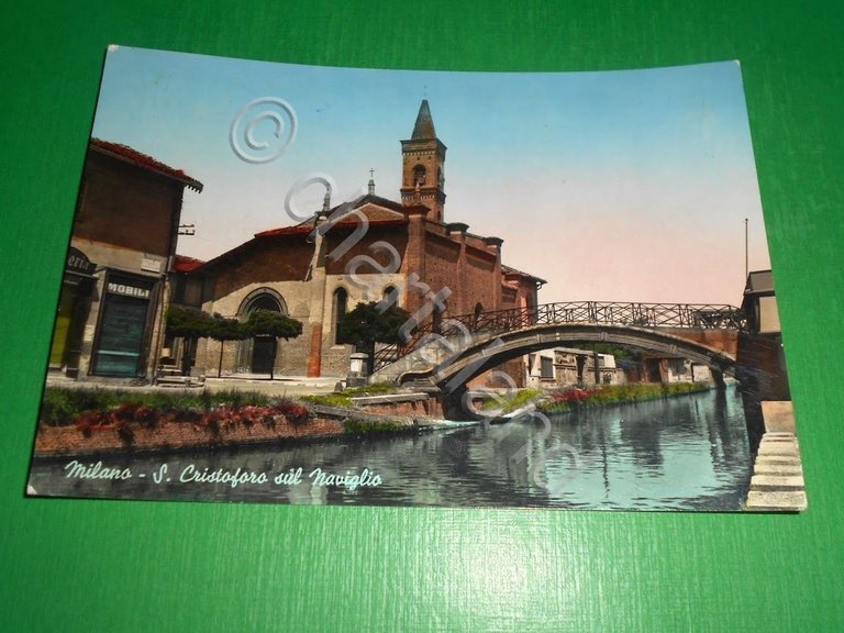 Cartolina Milano - S. Cristoforo sul Naviglio 1960.