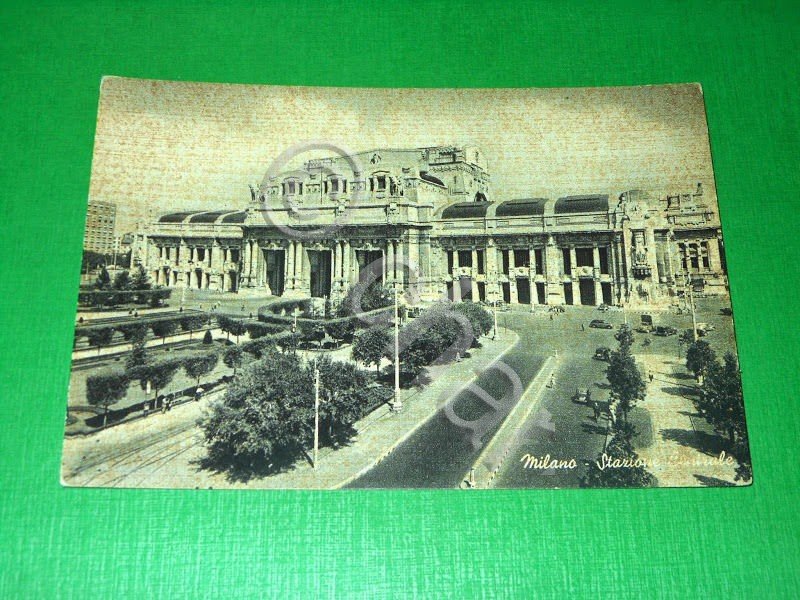 Cartolina Milano - Stazione Centrale 1950 ca #1.
