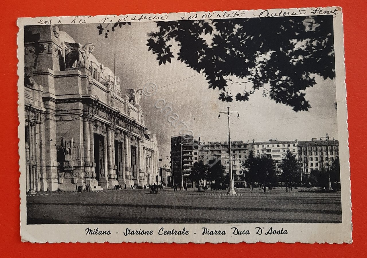 Cartolina Milano - Stazione Centrale Piazza Duca D' Aosta - …
