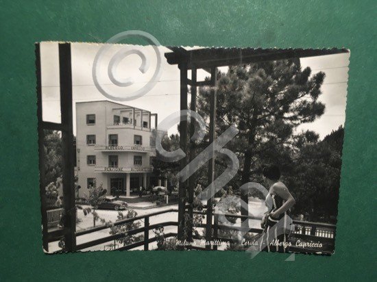 Cartolina Milano Marittima - Cervia - Albergo Capriccio - 1953