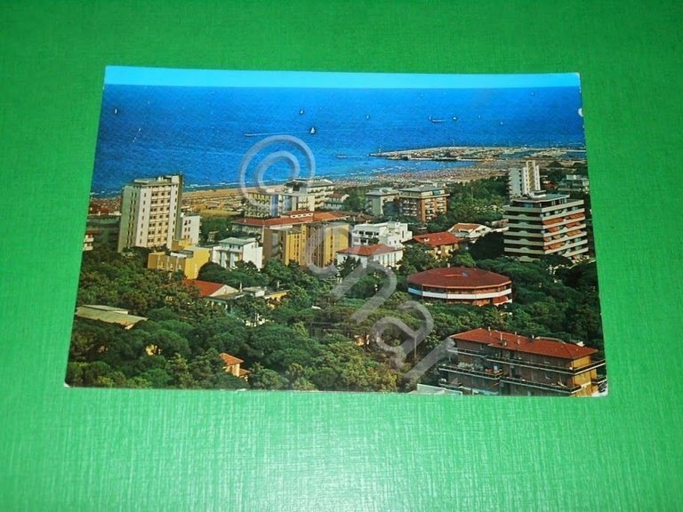 Cartolina Milano Marittima - Scorcio panoramico e mare 1978